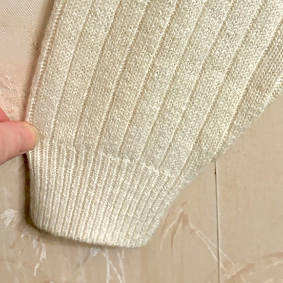 Koret Silk/Angora/Lambswool Cream Button Up Sweater with Crochet Det… - Picture 16 of 16